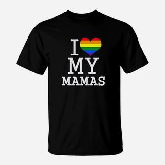 Kids Present For Gay Moms Baby Clothes I Love My Mamas T-Shirt | Seseable CA
