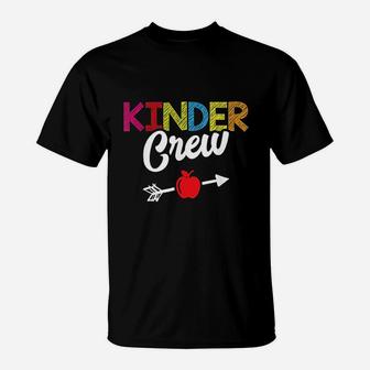 Kinder Crew Kindergarten Teacher Student Kids Back To School T-Shirt - Seseable