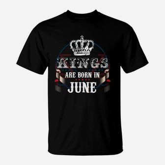 Kings Are Born Birthday June 2022 King Crown, Birthday Ideas, Birthday Present Ideas T-Shirt - Seseable