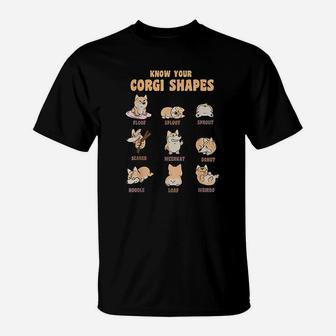 Know Your Corgi Shapes Cute Dog Owner Funny T-Shirt - Seseable