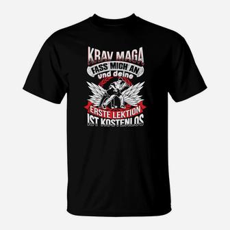 Krav Maga T-Shirt, Erste Lektion Gratis Motiv, Selbstverteidigung - Seseable