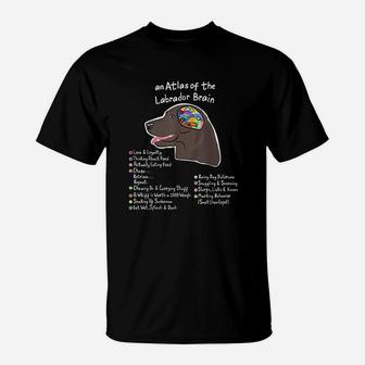 Labrador Brain Black Yellow Chocolate Lab Gift T-Shirt - Seseable