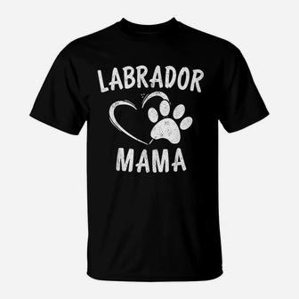 Labrador Mama Gift Black Golden Lab Mom Apparel Dog Owner T-Shirt - Seseable