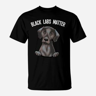 Labrador Retriever Gif Black Labs Matter Dog Lover T-Shirt - Seseable