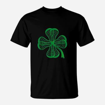 Lacrosse Sticks Shamrock Clover Irish Lucky Lax T-Shirt - Seseable