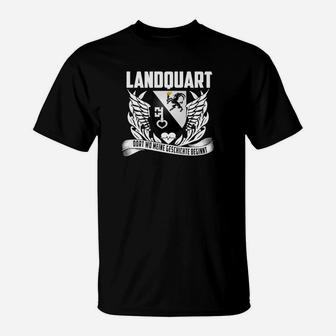 Landquart Adler-Wappen Schwarzes T-Shirt für Herren, Stilvolles Design - Seseable