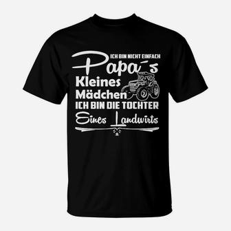 Landwirt Tochter T-Shirt, Papa's Mädchen & Stolz Design - Seseable