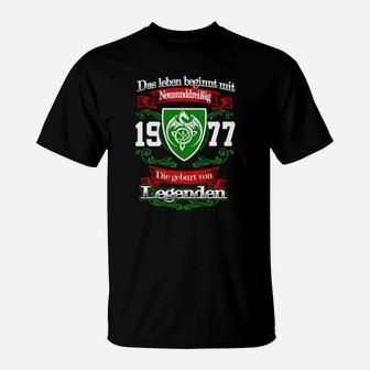 Legenden von 1977 Geburtstagsjahr Vintage T-Shirt, Retro Design - Seseable