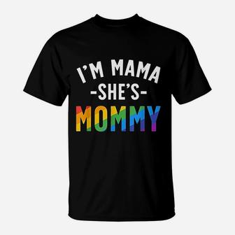 Lesbian Mom Gift Gay Pride I Am Mama She Is Mommy Lgbt T-Shirt - Seseable
