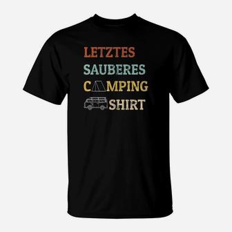 Letztes Sauberes Camping Mit Wohnmobil Geschenk T-Shirt - Seseable