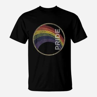 Lgbtq Vintage Rainbow Gay Pride T-Shirt - Seseable