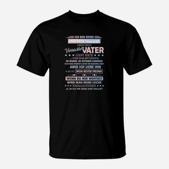 Liebevoller Vater Spruch Schwarzes T-Shirt, Perfekt für Vatertag - Seseable