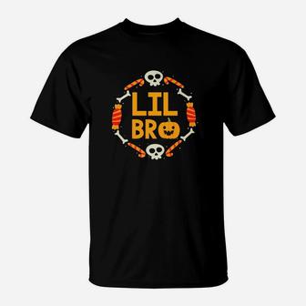 Lil Bro Halloween Matching Family Sibling Gift T-Shirt - Seseable