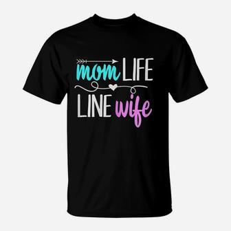 Lineman Mom Life Line Wife T-Shirt - Seseable
