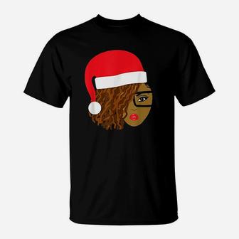 Locs Santa Hat Christmas Natural Hair T-Shirt - Seseable