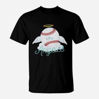 Los Angeles Ball Cool Baseball Team Design T-Shirt - Seseable
