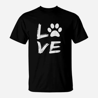 Love Dogs Perfect Dog Lovers Pet Parent Paw Gift T-Shirt - Seseable
