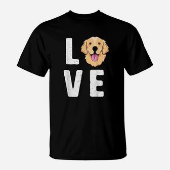Love Golden Retrievers For Women Kids Dog Pet Gift T-Shirt - Seseable