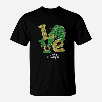 Love Lung Respiratory Therapy Rt Life St Patricks Day T-Shirt - Seseable