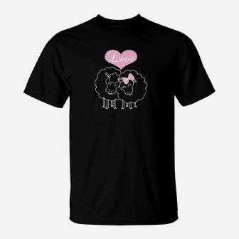 Love Sheeps Valentine Halloween Christmas Humor Cool T-Shirt - Seseable