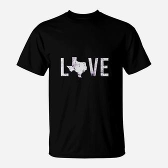 Love Texas Distressed Vintage Soft Style Texas T-Shirt - Seseable