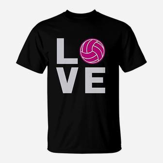 Love Volleyball Gift For Volleyball Lovers Players T-Shirt - Seseable