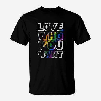 Love Who You Want Straight Ally Flag Lgbt Pride 2020 T-Shirt - Seseable