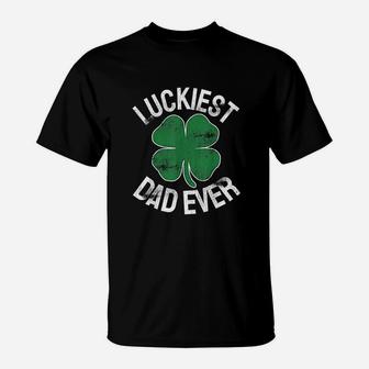 Luckiest Dad Irish T-Shirt - Seseable