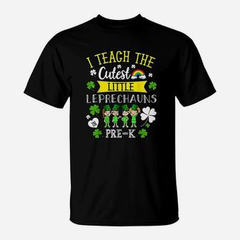 Lucky Leprechauns St Patricks Day Pre K Teacher T-Shirt - Seseable