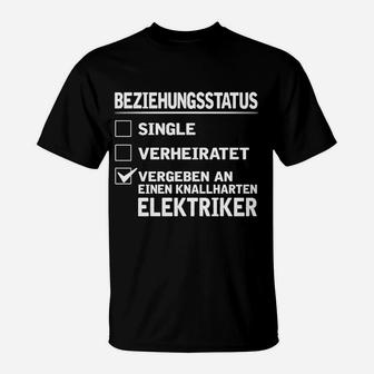 Lustiges Elektriker-Partner T-Shirt, Checkliste Beziehungsstatus - Seseable