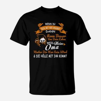 Lustiges Oma Fan T-Shirt, Piratenschädel und Spruch Design - Seseable