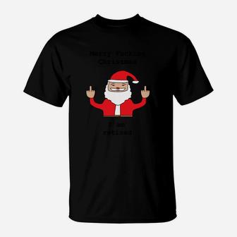 Lustiges Weihnachtsmann Grafik T-Shirt, Witziges Weihnachts-Shirt Schwarz - Seseable