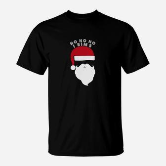 Lustiges Weihnachtsmann T-Shirt mit Ho Ho Ho Aufschrift, Festliche Kleidung - Seseable
