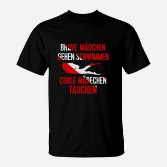 Mädchen Tauchen Sporttauchen T-Shirt - Seseable