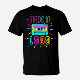 Made In 1989 Birthday Retro Vintage 80s Costume T-Shirt | Seseable UK