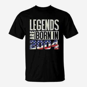 Made In Legends Born In 2004 Vintage Aged 17 Years Old Gifts T-Shirt