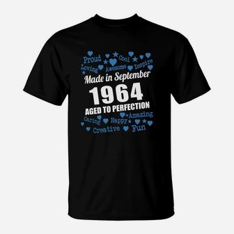 Made In September 1964 Aged To Perfection Shirts, September 1964 T-shirt, Born September 1964, September 1964 Aged To Perfection, 1964s Shirts, Born In September 1964 T-Shirt - Seseable