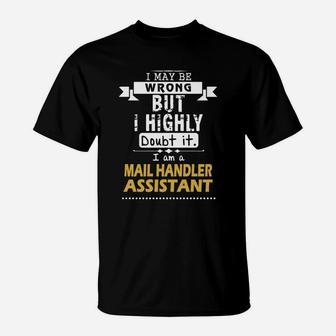 Mail Handler Assistant Dout It T-Shirt - Seseable