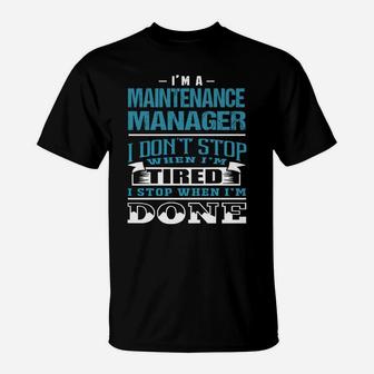 Maintenance Manager T-Shirt - Seseable