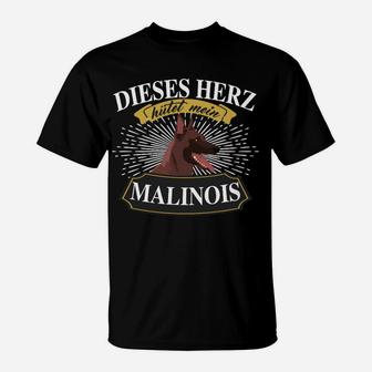 Malinois Hütet Mein Herz T-Shirt - Seseable