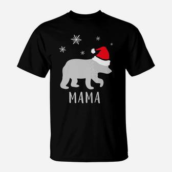 Mama B E A R Family Christmas Pajama Idea T-Shirt - Seseable