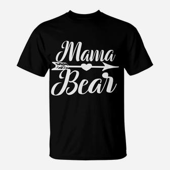 Mama Bear Mother Womens Novelty Gift For Moms T-Shirt - Seseable