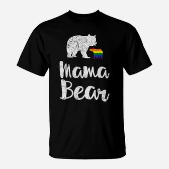 Mama Bear Rainbow Baby Weathered T-Shirt - Seseable