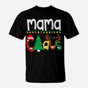 Mama Claus Tee Christmas Pajama Lights Family Matching T-Shirt | Seseable CA