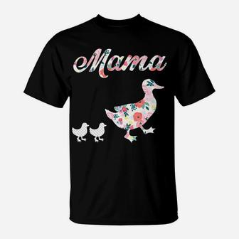 Mama Duck Mom Of 2 Mother Duck T-Shirt - Seseable