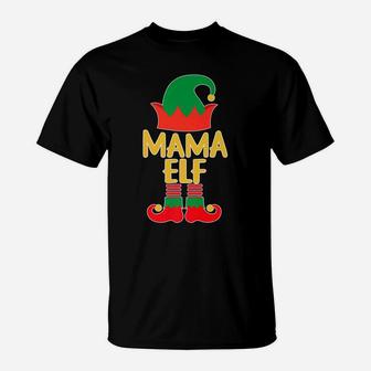 Mama Elf Christmas Dads Moms Matching Tee T-Shirt