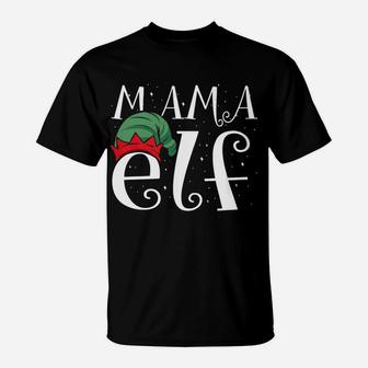 Mama Elf Moms Christmas Family Matching T-Shirt - Seseable