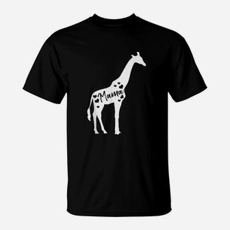 Mama Giraffe Mothers Day Safari Zoo T-Shirt - Seseable
