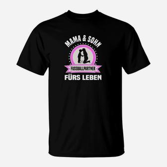 Mama & Sohn Fußballpartner T-Shirt, Lebenslanges Team-Design - Seseable