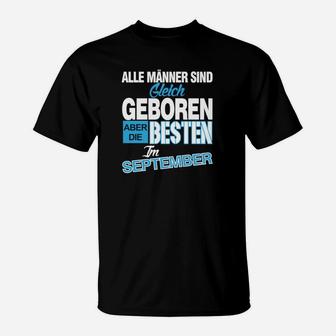 Männer T-Shirt 'Besten im September Geboren', Geburtstags-Slogan Tee - Seseable